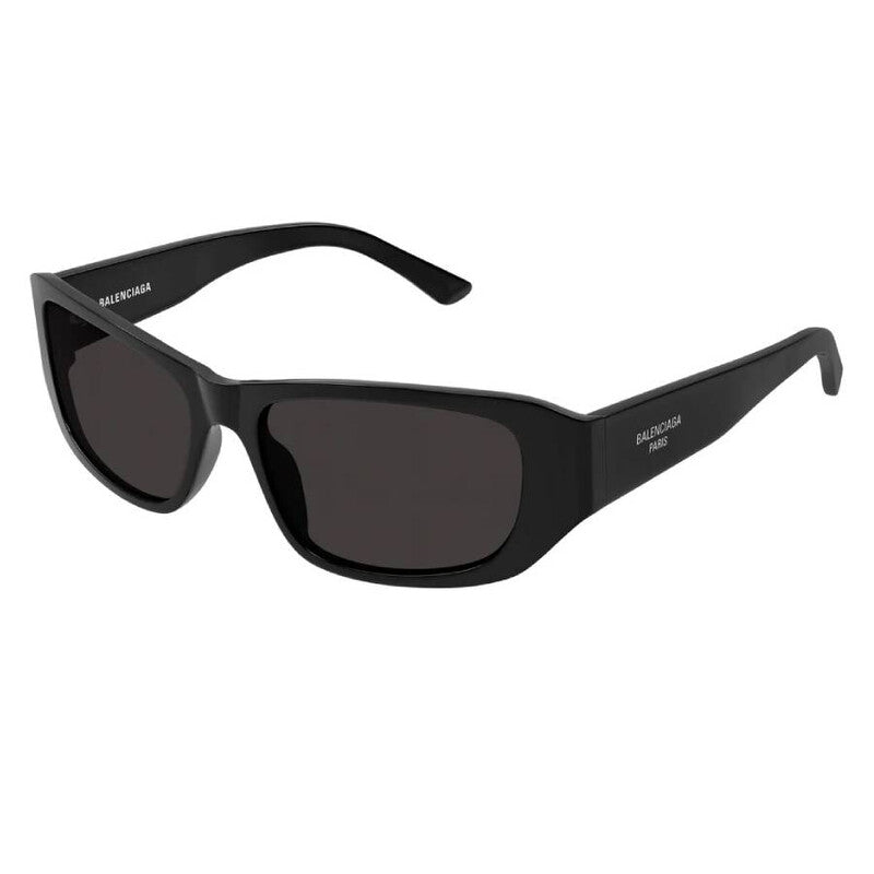 Balenciaga BB0365S 001 Rectangular Sunglasses – Shiny Black/Grey