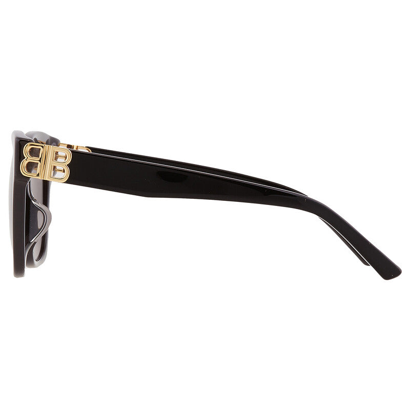 Balenciaga BB0102SA 001 Square Sunglasses – Black/Gold