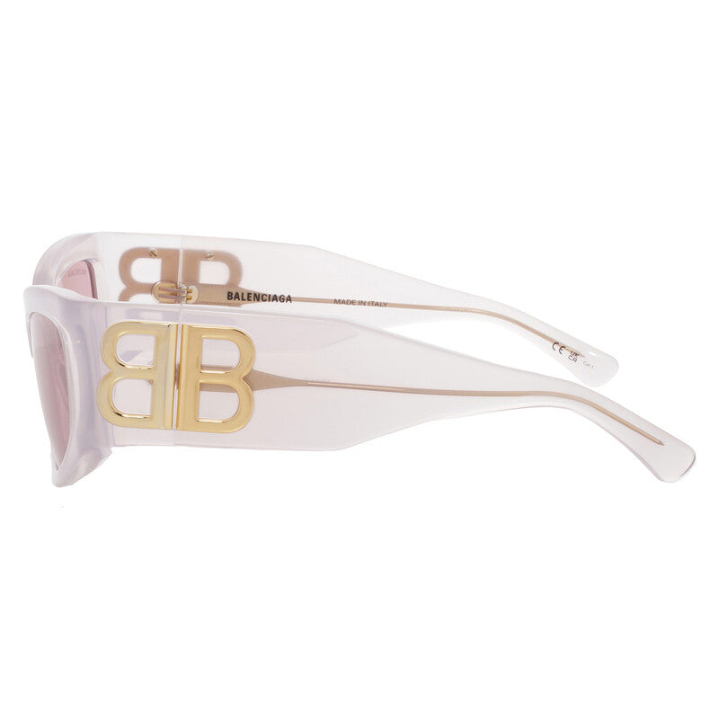 Balenciaga BB0321S 012 Cat Eye Sunglasses – Transparent White/Pink