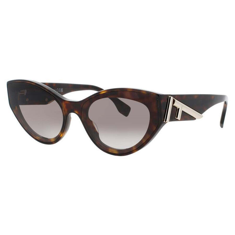 Fendi FE40125I 68S Oval Sunglasses – Red/Bordeaux