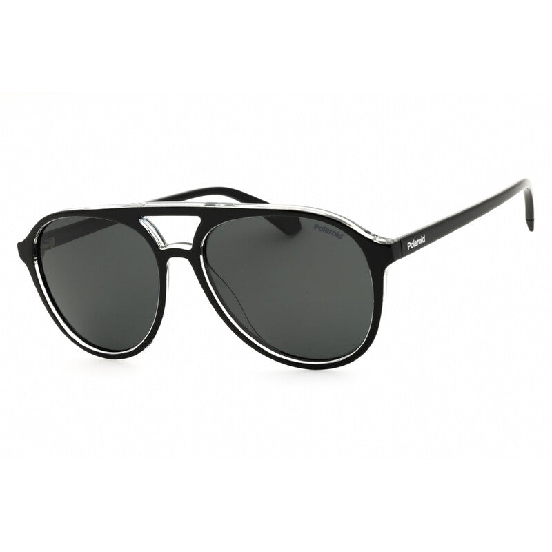 Polaroid PLD 4162/S Unisex Polarized Pilot Sunglasses – Black Crystal