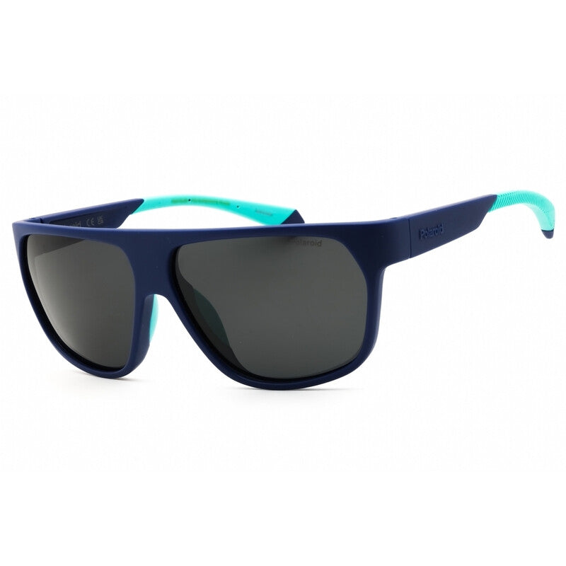 Polaroid PLD 7053/S Women's Polarized Square Sunglasses – Matte Blue