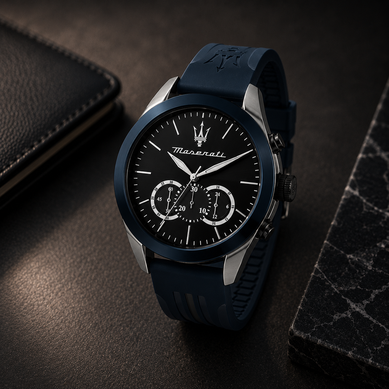 Maserati  Traguardo Chronograph Quartz Black Dial Men's Watch