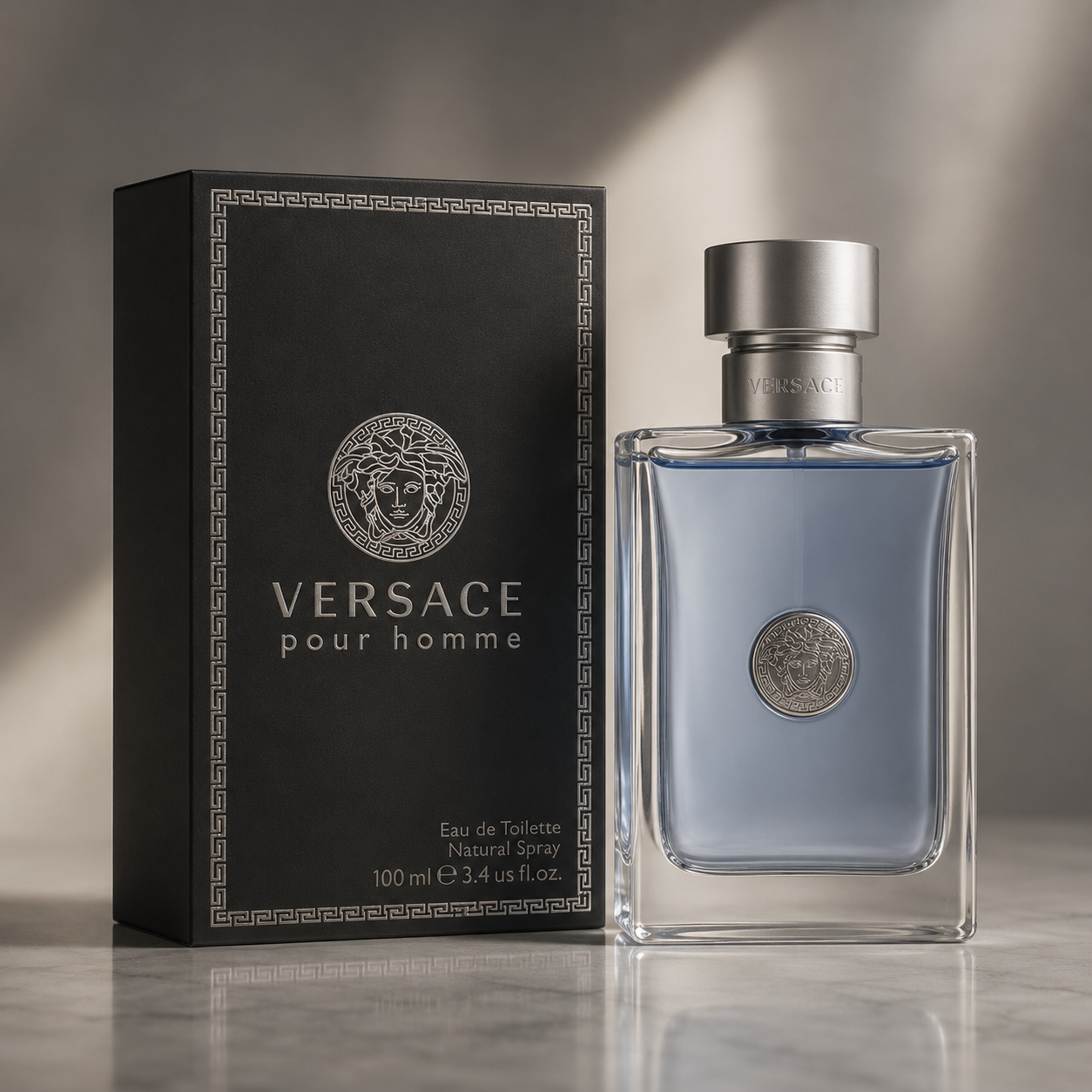 Versace Signature Homme by EDT Spray (blue / Silver) 3.3 oz (m)