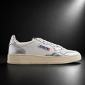 Autry AULWWB18 Women's White/Silver Low Top Sneakers