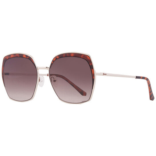 GUESS FACTORY Brown Gradient Butterfly Ladies Sunglasses