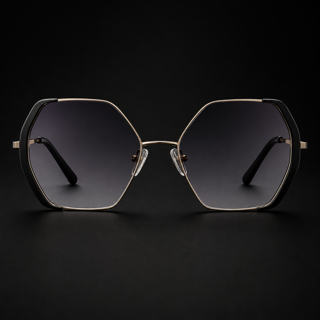 GUESS FACTORY Smoke Gradient Geometric Ladies Sunglasses