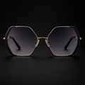 GUESS FACTORY Smoke Gradient Geometric Ladies Sunglasses