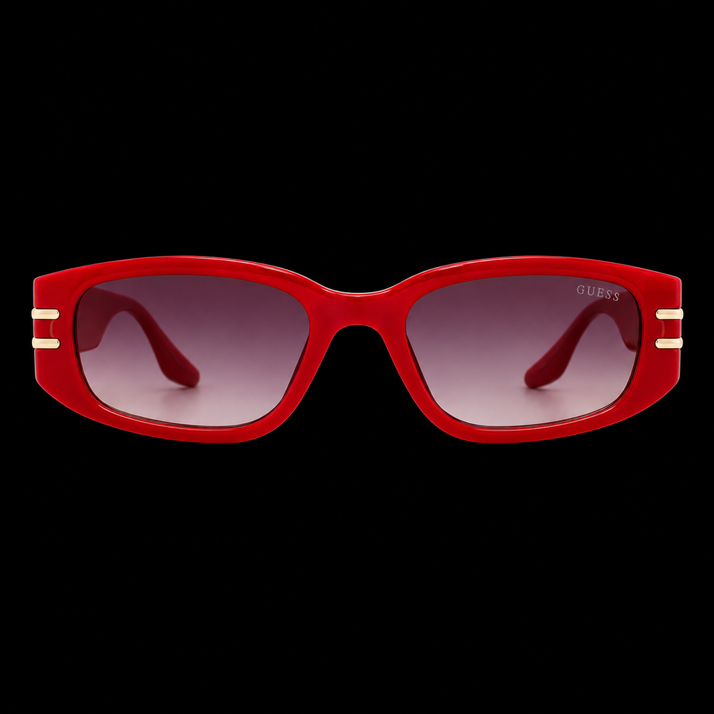 GUESS FACTORY Brown Gradient Rectangular Ladies Sunglasses