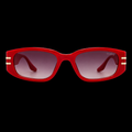GUESS FACTORY Brown Gradient Rectangular Ladies Sunglasses