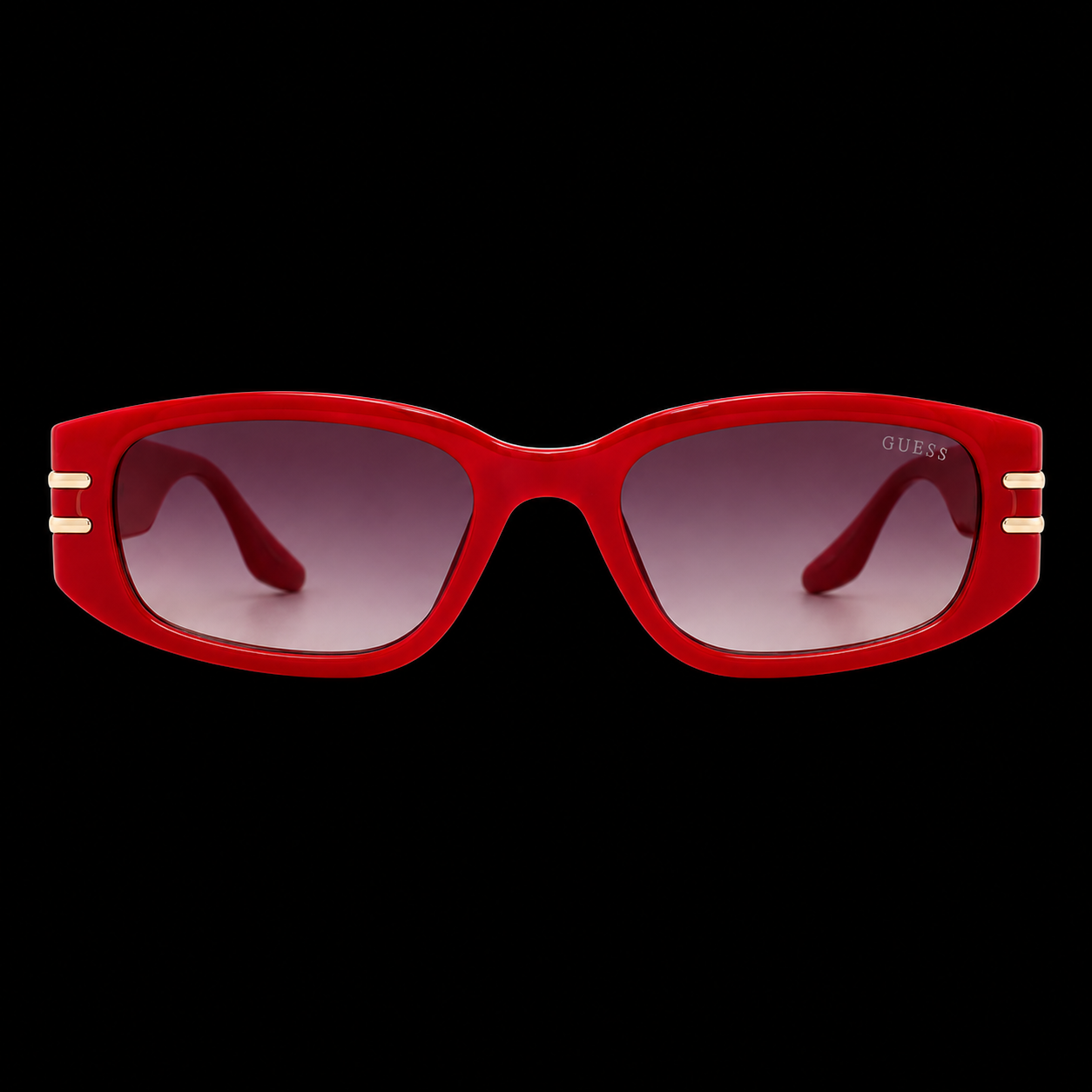 GUESS FACTORY Brown Gradient Rectangular Ladies Sunglasses