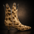 Burberry Women's Leopard Fabric Point Toe Boots SIZE 35.5 (5.5)