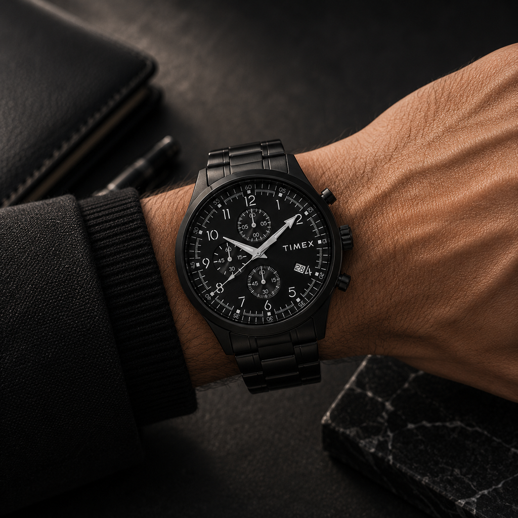 Timex Trend Chronograph Quartz Black Dial Men's Watch