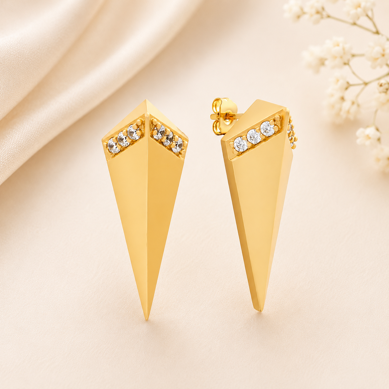 Sole Du Soleil Lupine Women's 18k YG Plated Satin Finish Prism Fashion