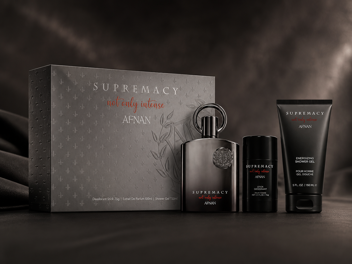 Afnan Men's Supremacy Not Only Intense 3pcs EDP Gift Set Fragrances