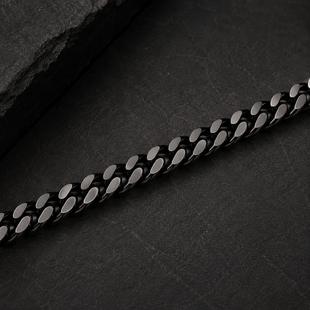 Robert Alton Men's Stainless Steel Curb Link Bracelet