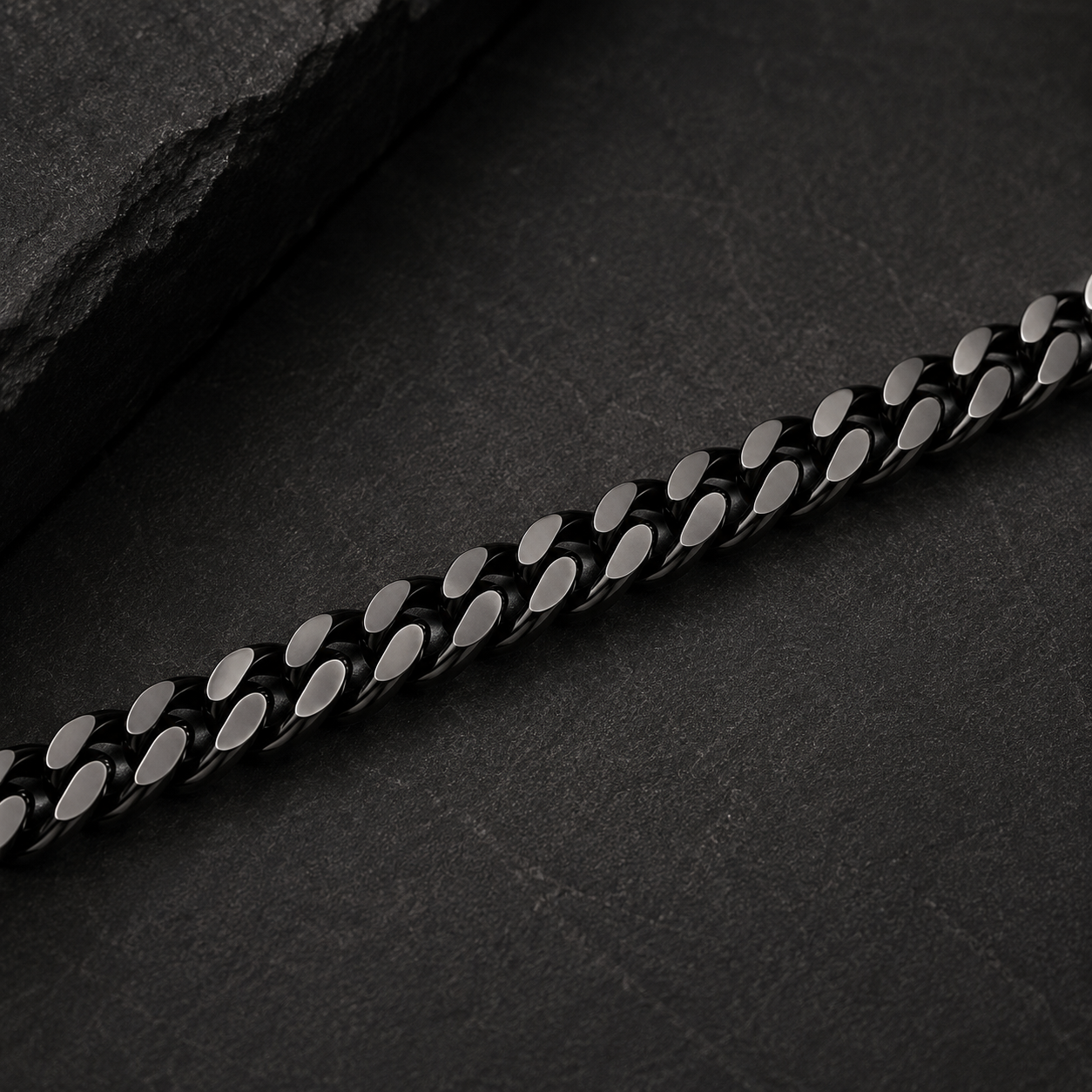 Robert Alton Men's Stainless Steel Curb Link Bracelet