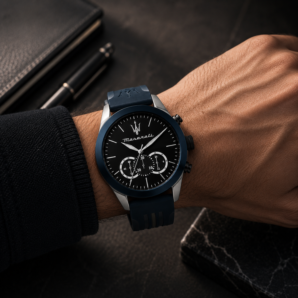 Maserati  Traguardo Chronograph Quartz Black Dial Men's Watch