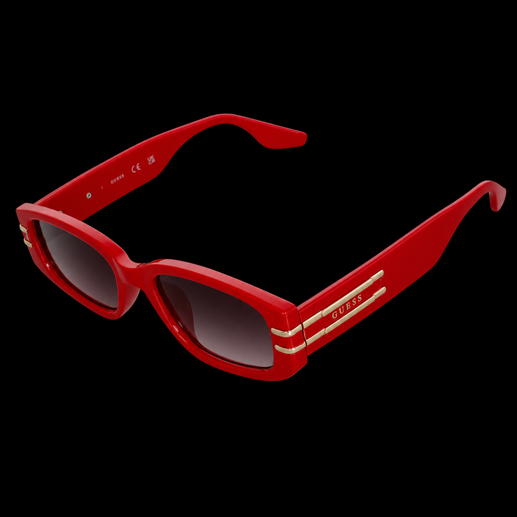 GUESS FACTORY Brown Gradient Rectangular Ladies Sunglasses