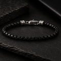 Robert Alton Stainless Steel Black Finish Box Link Chain Bracelet
