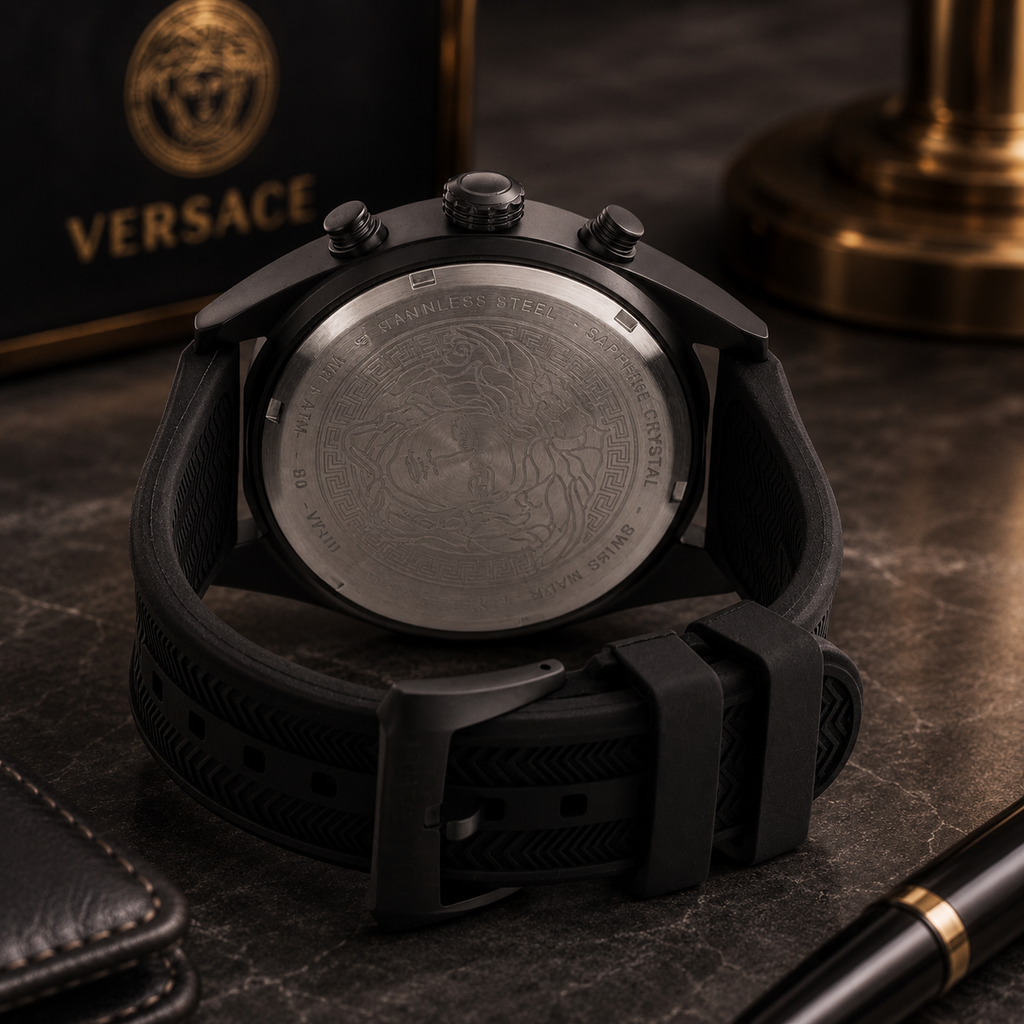 Versace Quartz Black Dial Men's Watch