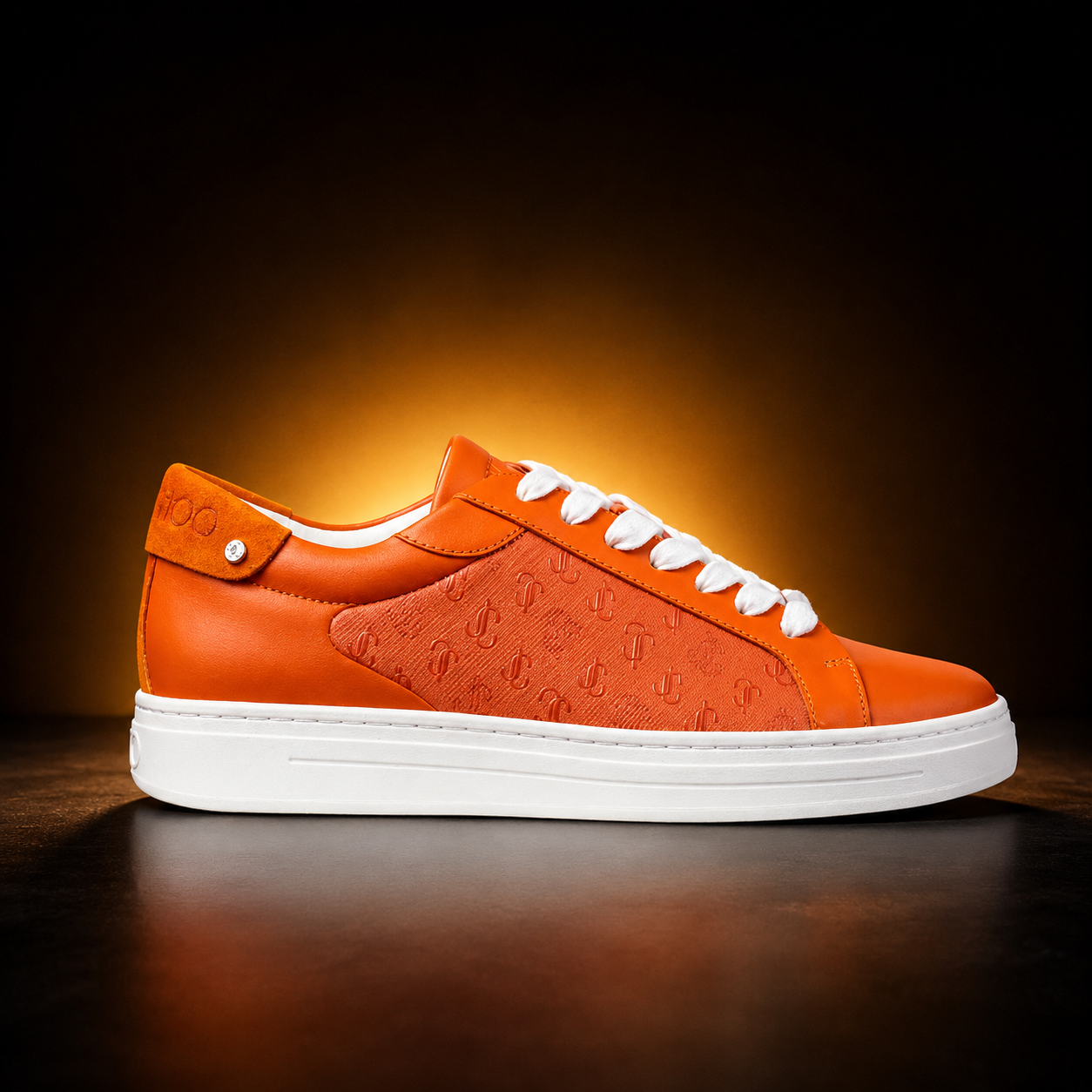 Jimmy Choo Rome/F Low Top Sneakers in V Amber Orange