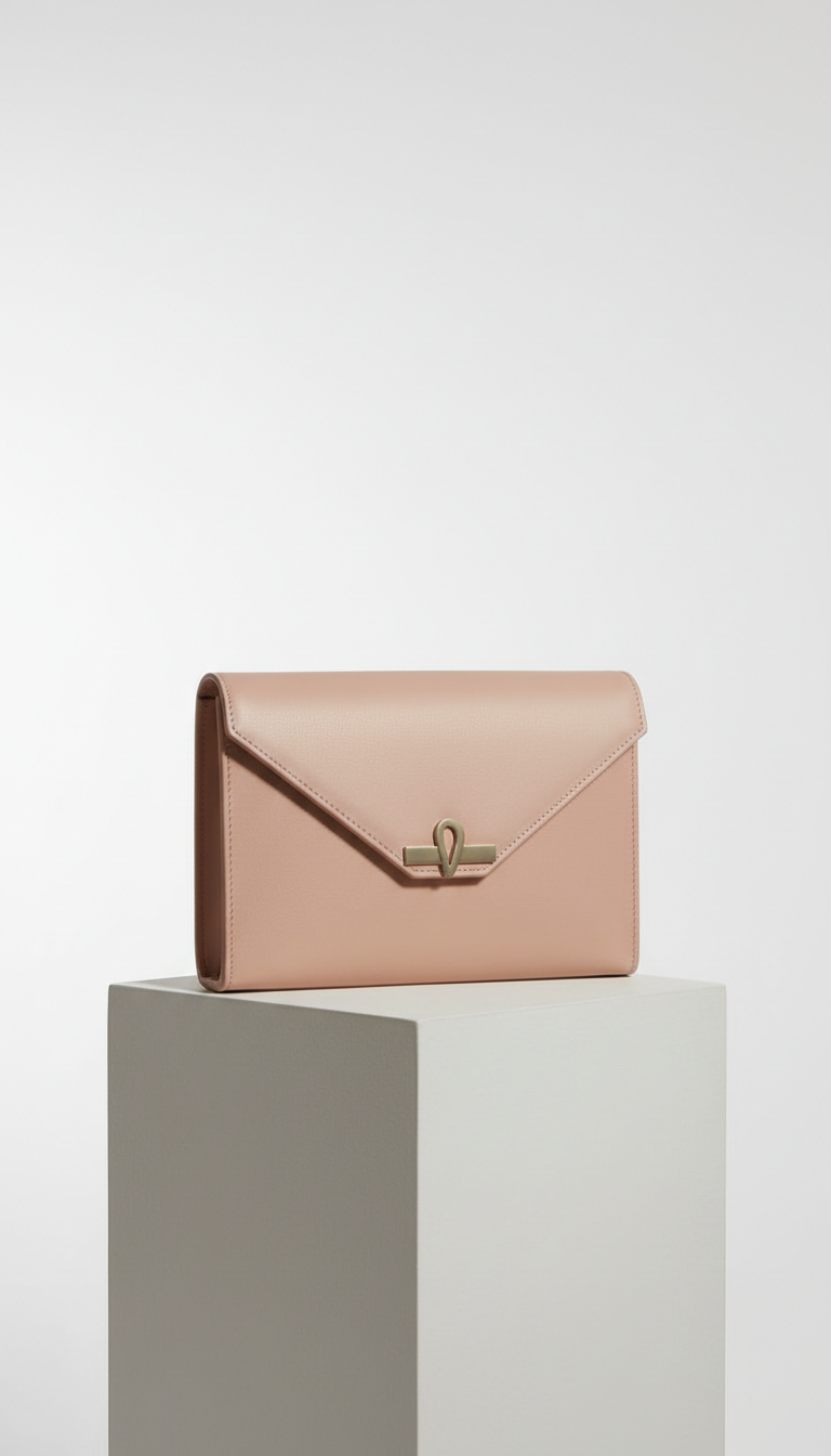 Muse Envelope Clutch in Blush Quartz
