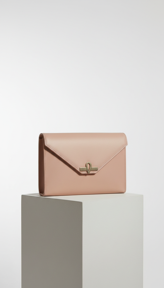 Muse Envelope Clutch in Blush Quartz