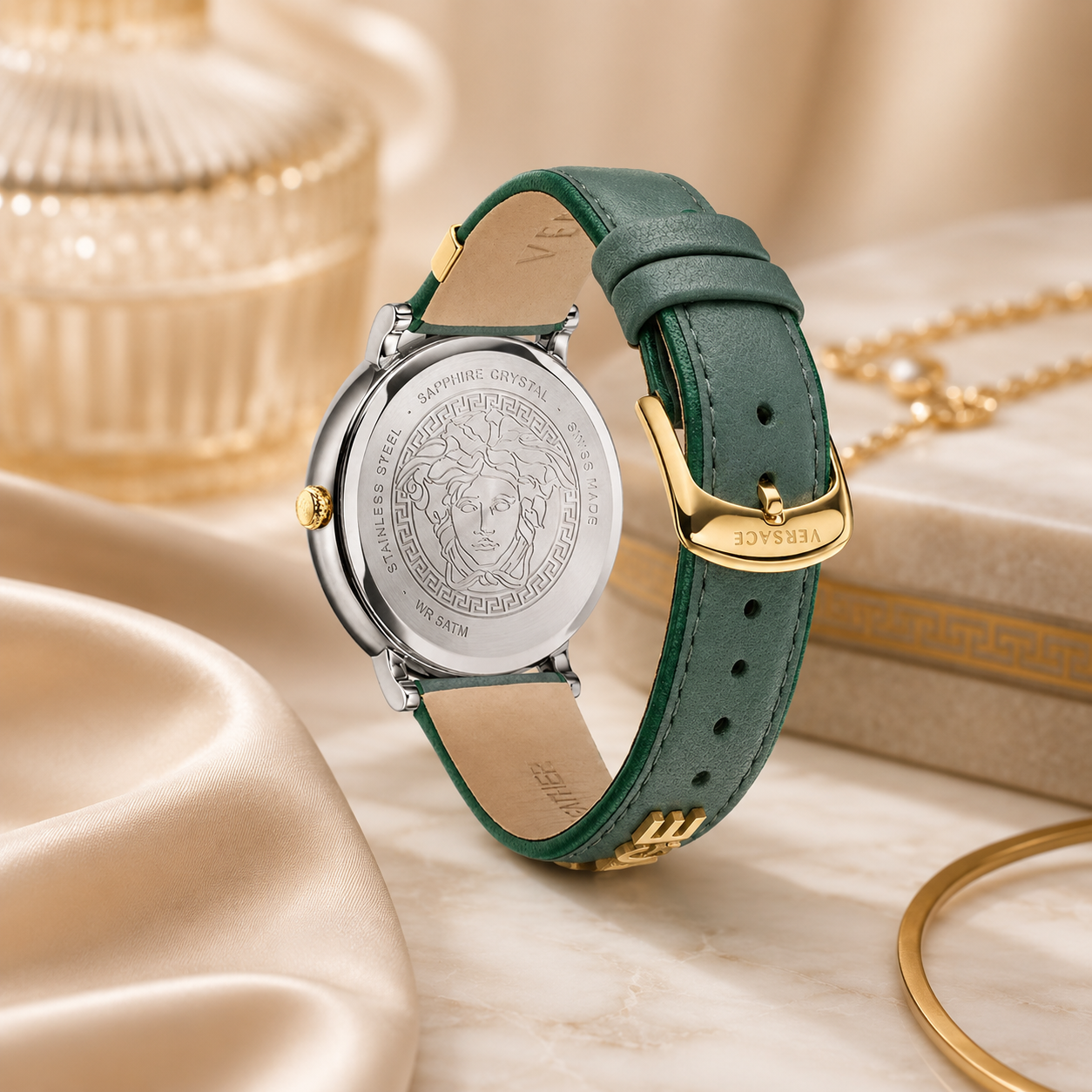 Versace Silver Dial Ladies Watch