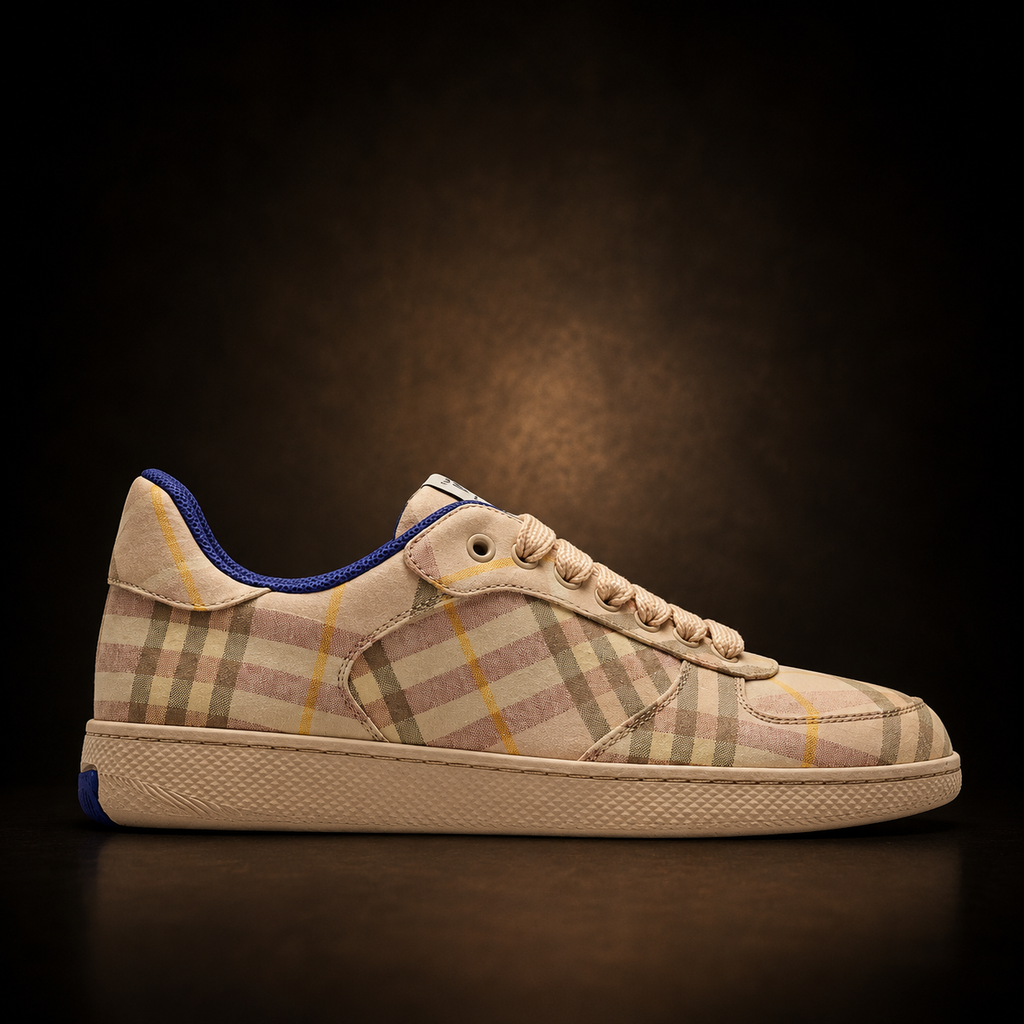 Burberry Women's Teacup IP Check Lace-Up Low Top Sneakers