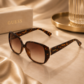 GUESS FACTORY Brown Gradient Butterfly Ladies Sunglasses