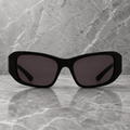 Balenciaga  Grey Rectangular Unisex Sunglasses
