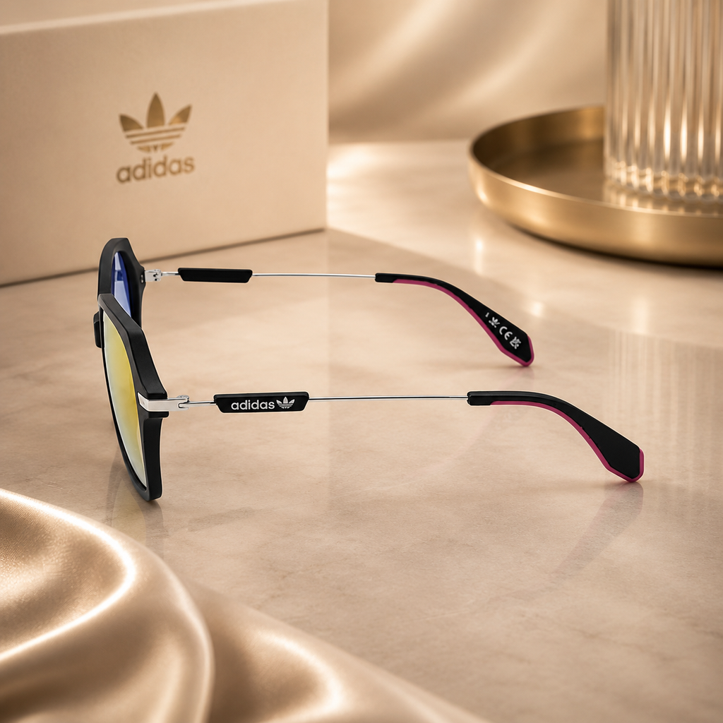 Adidas Ladies Black Geometric Sunglasses