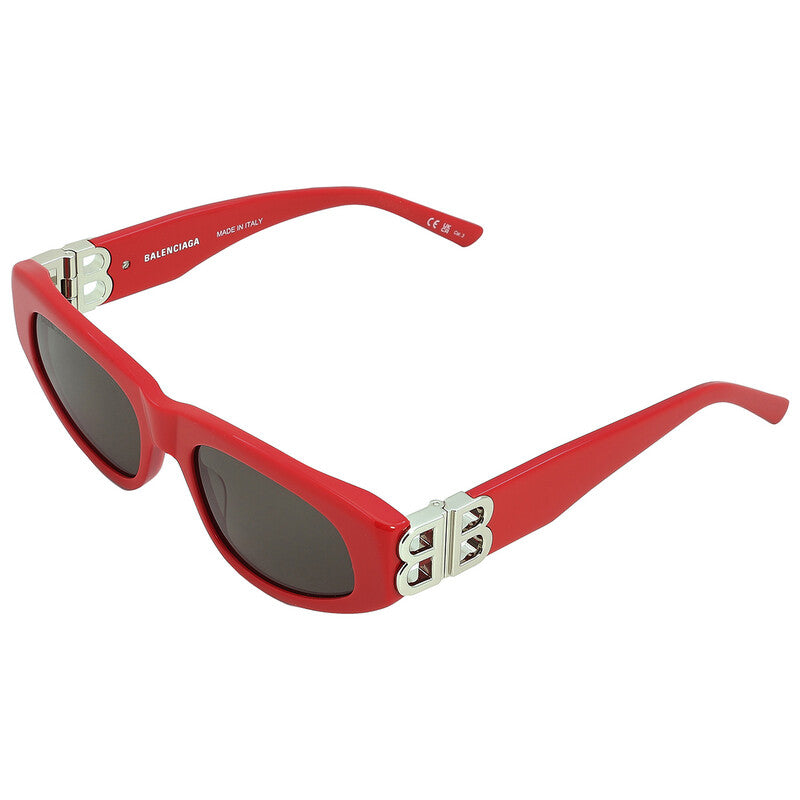 Balenciaga BB0095S 016 Cat Eye Sunglasses – Red/Grey