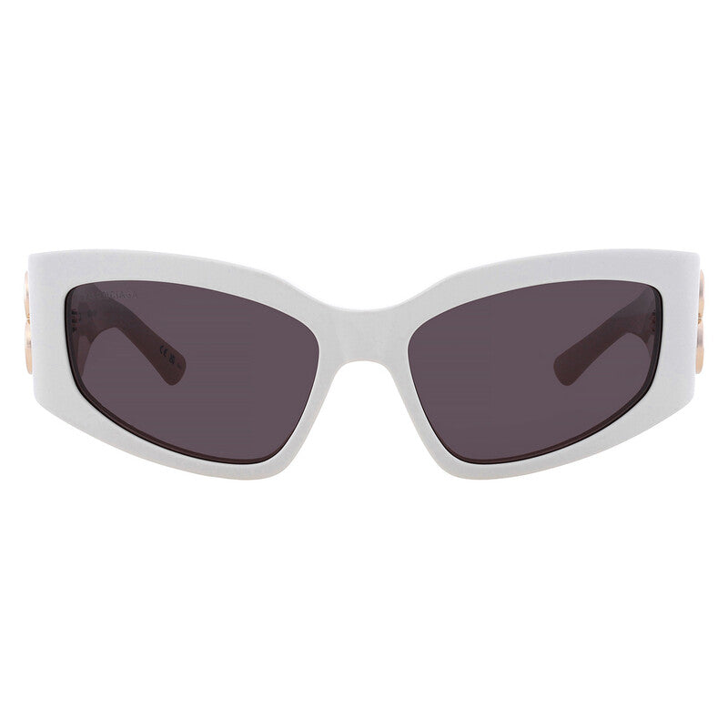 Balenciaga BB0321S 010 Cat Eye Sunglasses – Ivory/Grey