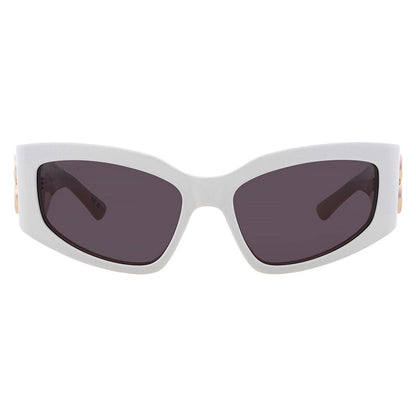 Balenciaga BB0321S 010 Cat Eye Sunglasses – Ivory/Grey