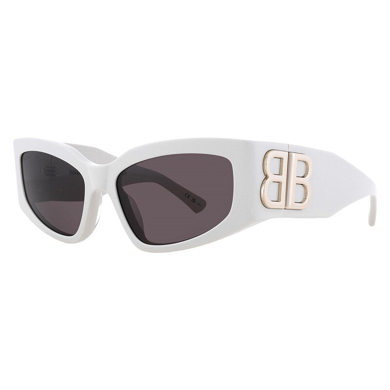 Balenciaga BB0321S 010 Cat Eye Sunglasses – Ivory/Grey