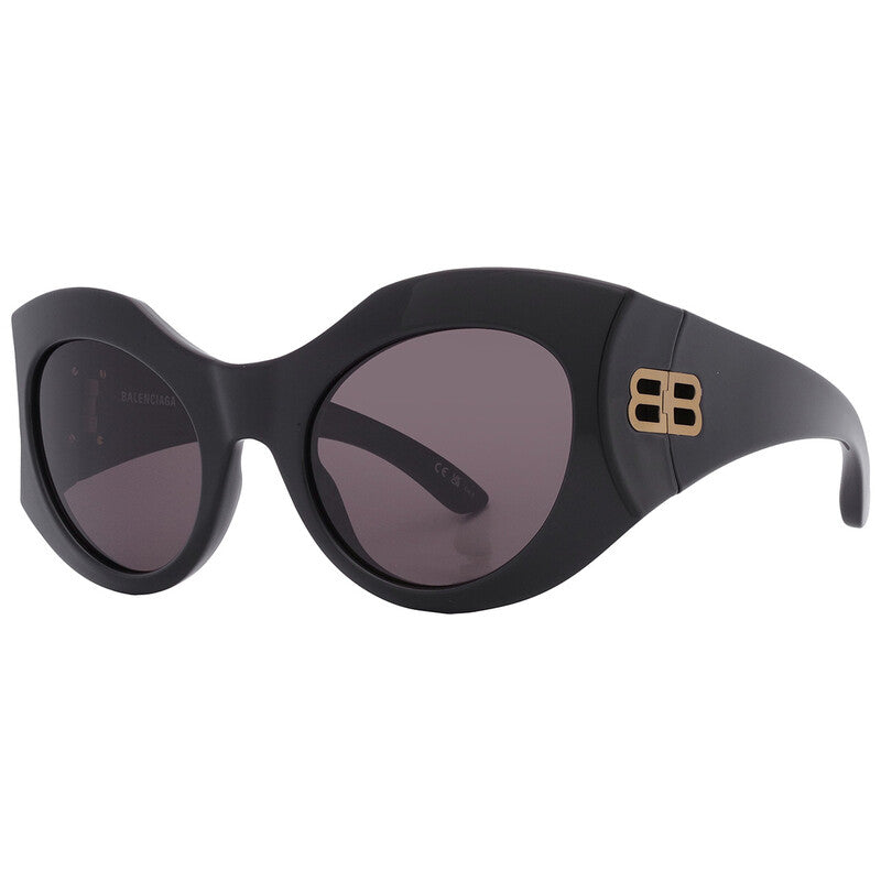 Balenciaga BB0256S 001 Irregular Sunglasses – Black/Grey