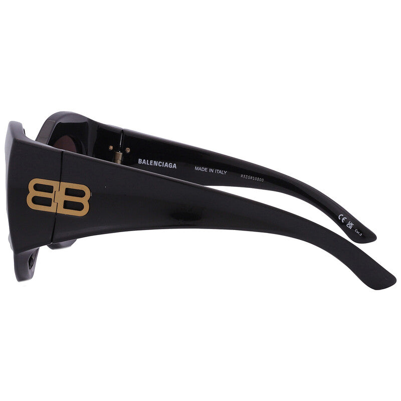 Balenciaga BB0256S 001 Irregular Sunglasses – Black/Grey