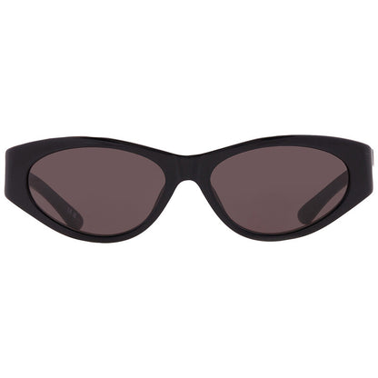 Balenciaga BB0367S 001 Oval Sunglasses – Shiny Black