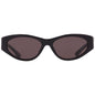 Balenciaga BB0367S 001 Oval Sunglasses – Shiny Black