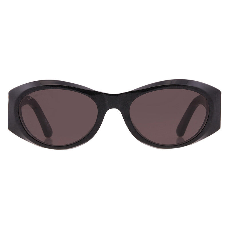 Balenciaga BB0396SK 003 Oval Sunglasses – Multicolor Grain Black