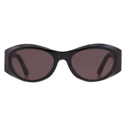 Balenciaga BB0396SK 003 Oval Sunglasses – Multicolor Grain Black