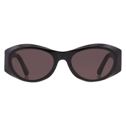 Balenciaga BB0396SK 003 Oval Sunglasses – Multicolor Grain Black