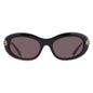 Balenciaga BB0431S 001 Oval Sunglasses – Black