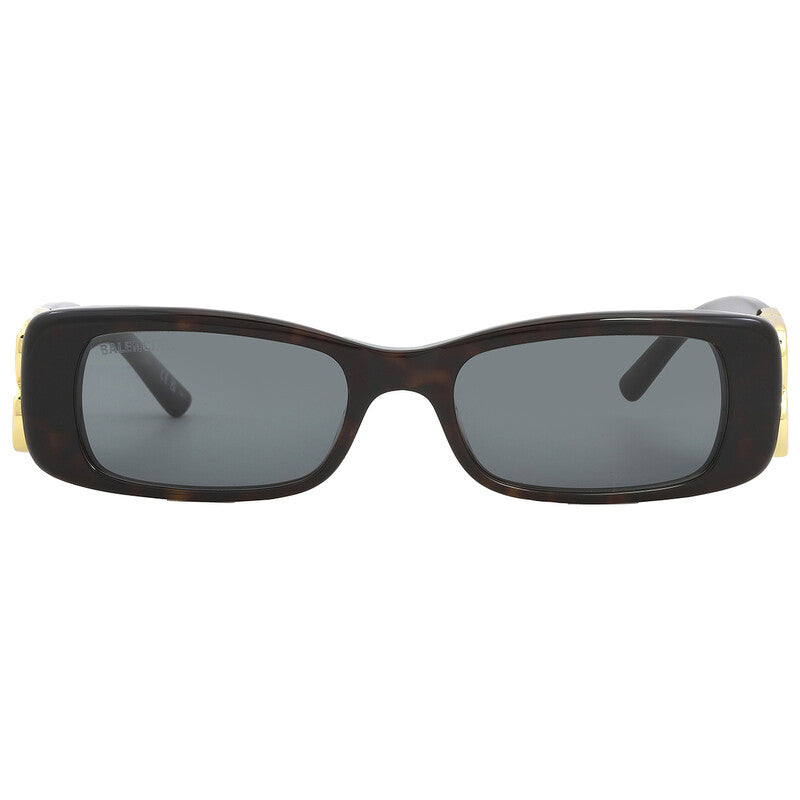 Balenciaga BB0096S 002 Rectangular Sunglasses – Havana
