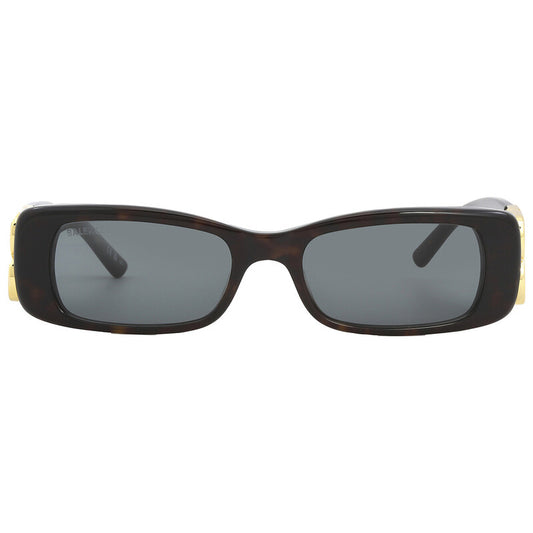 Balenciaga BB0096S 002 Rectangular Sunglasses – Havana