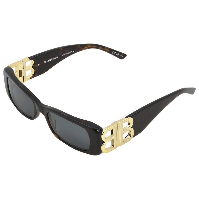 Balenciaga BB0096S 002 Rectangular Sunglasses – Havana