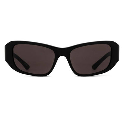 Balenciaga BB0365S 001 Rectangular Sunglasses – Shiny Black/Grey