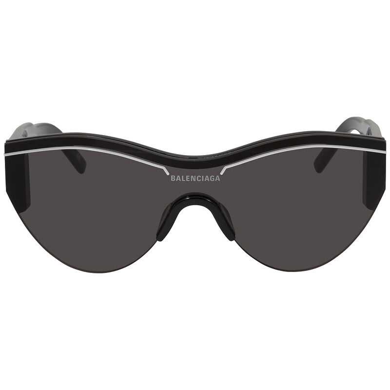Balenciaga BB0004S 001 Shield Sunglasses – Black/Grey